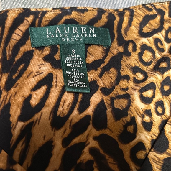 Lauren Ralph Lauren Leopard Print Midi Dress- Body Shaping Stretch - Picture 2 of 11
